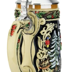 Santas Train German Christmas Beer Stein -Deals Steinking Store Santas Train German Christmas Beer Stein K048 Back SM 98872.1591287809