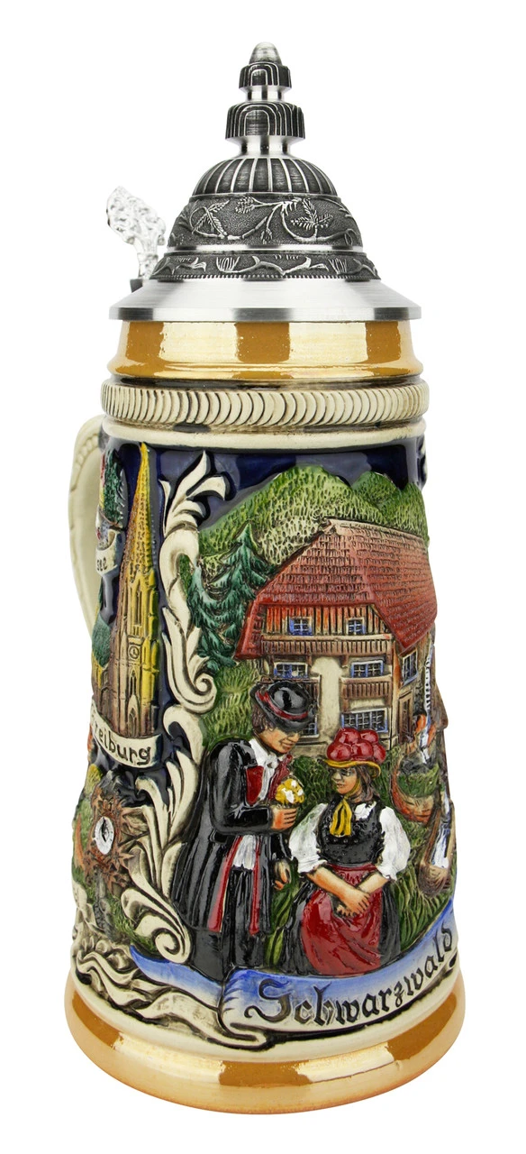 Schwarzwald Black Forest German Beer Stein 3 Schwarzwald Black Forest German Beer Stein