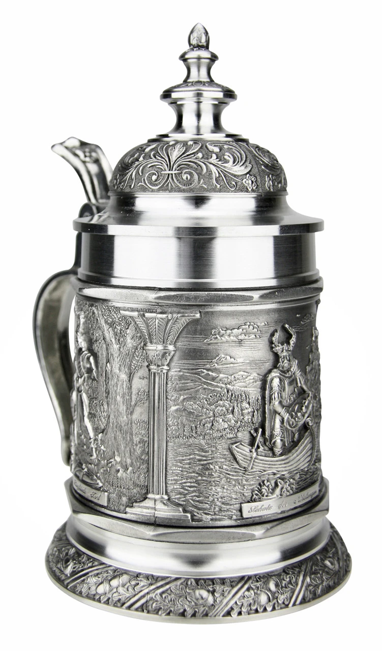 Siegfried Treasure Of The Nibelungen Pewter Beer Stein - Image 6