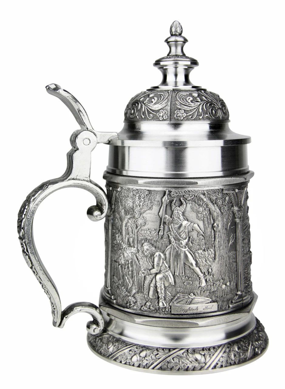 Siegfried Treasure Of The Nibelungen Pewter Beer Stein - Image 5