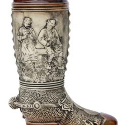 German Ceramic Beer Boot 1 Liter Rustic
