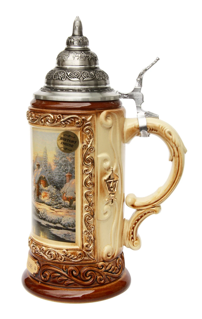 Thomas Kinkade Cobblestone Christmas Beer Stein 4 Thomas Kinkade Cobblestone Christmas Beer Stein - Image 2