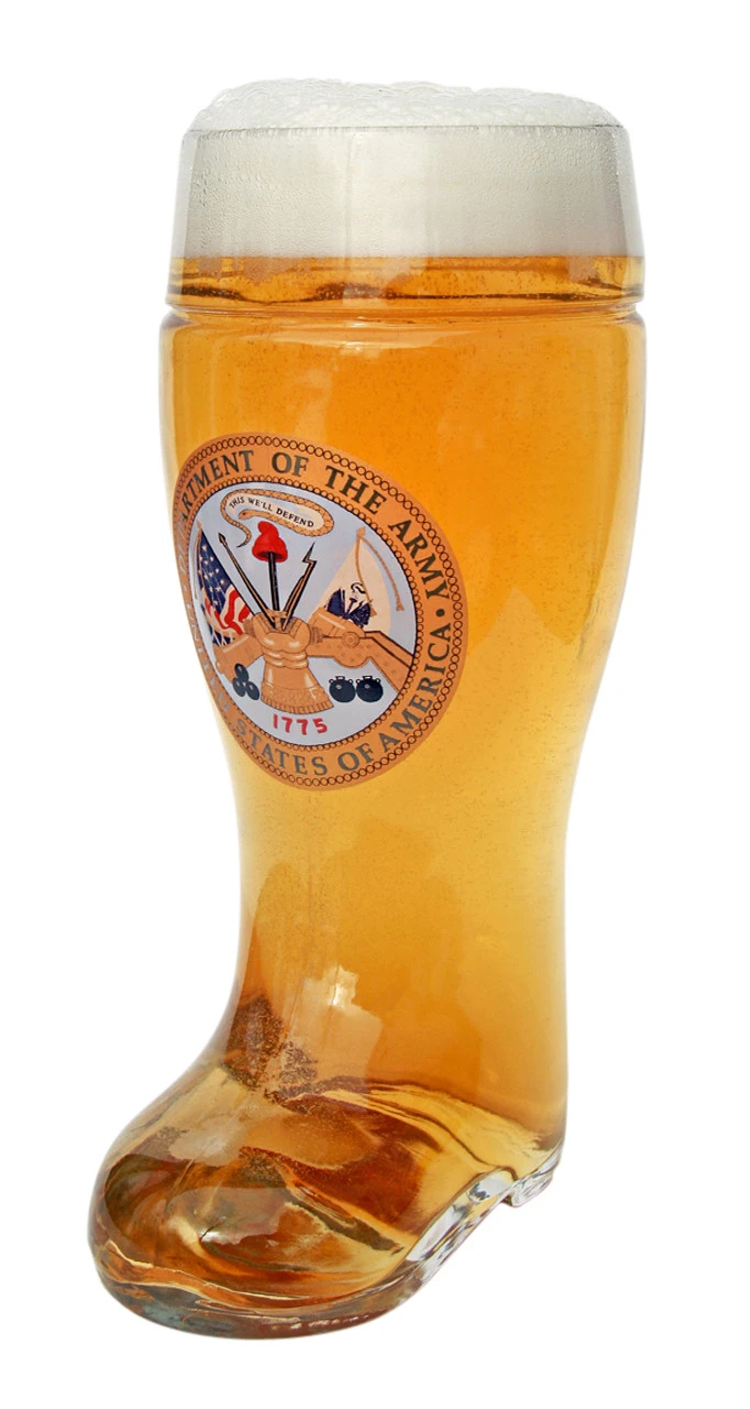 US Army Glass Beer Boot 1 Liter