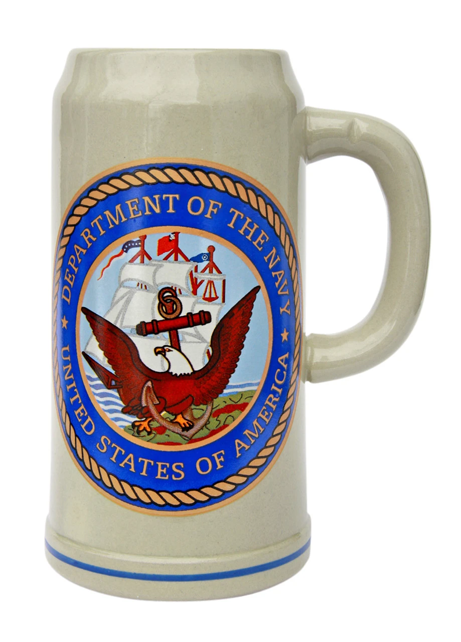 US Navy Stoneware Beer Mug 1 Liter - Image 3