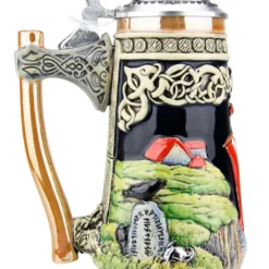 Viking Beer Stein With Axe Handle -Deals Steinking Store Viking Beer Stein with Axe Handle K325 LS SM 33558.1527115251