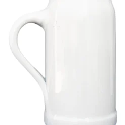 White Glaze Stoneware Beer Mug 1 Liter