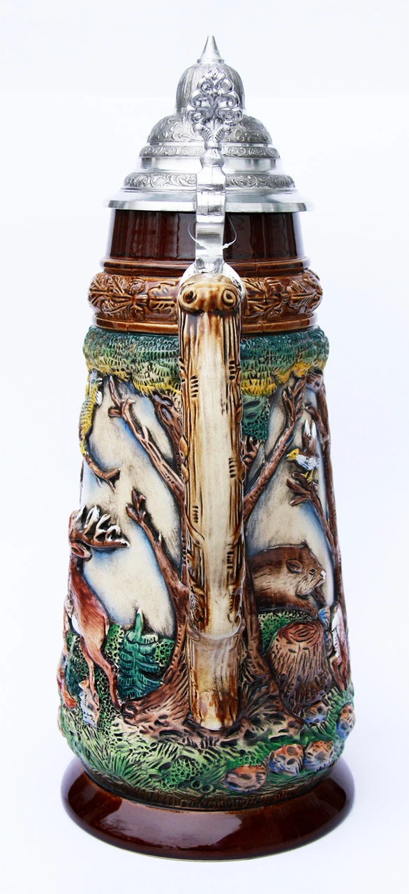 Wildlife Grotto With Eagle 2 Liter Beer Stein - Image 3