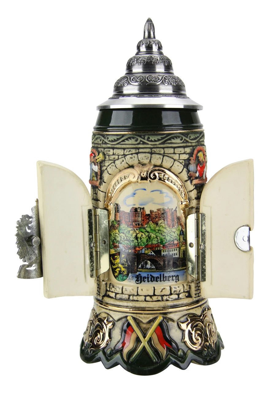 Window To Heidelberg Deutschland Beer Stein 3 Window To Heidelberg Deutschland Beer Stein