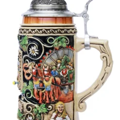 Window To Oktoberfest Dancing Couple Munich Beer Stein -Deals Steinking Store Window to Oktoberfest Beer Stein K016RU RS SM 98294.1479244376
