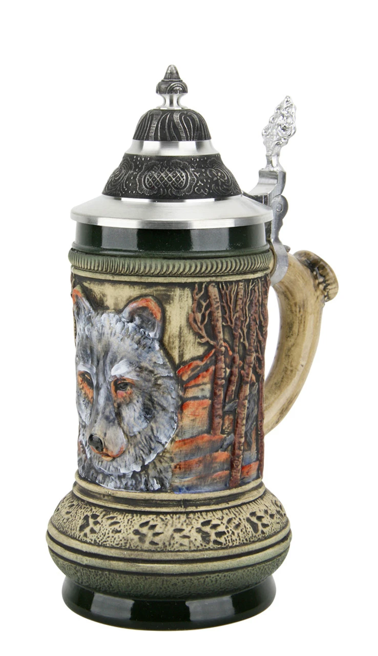 Wolf Beer Stein 3 Wolf Beer Stein